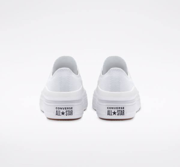 Converse Chuck Taylor All Star Move Platform Low Tops Shoes White / White / White | CV-480OUC