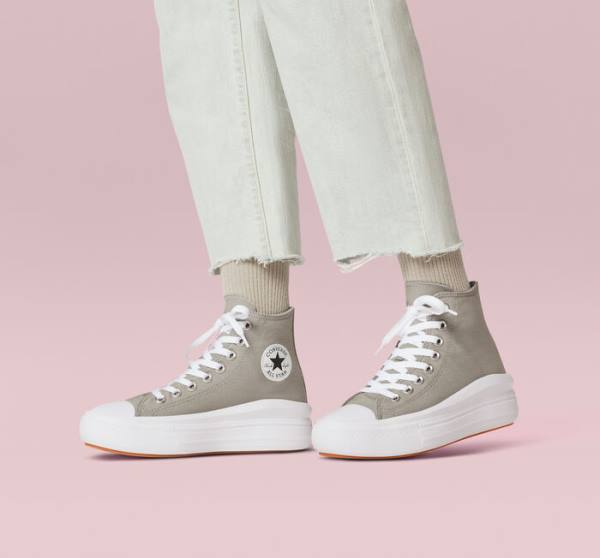 Converse Chuck Taylor All Star Move Platform Seasonal Color High Tops Shoes Olive / White / White | CV-960AZL