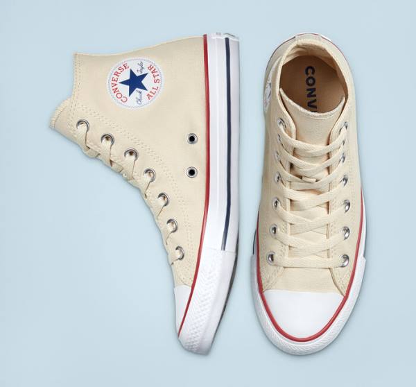 Converse Chuck Taylor All Star Natural Ivory High Tops Shoes Beige White | CV-067AMX