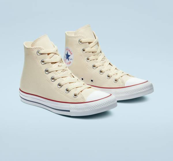 Converse Chuck Taylor All Star Natural Ivory High Tops Shoes Beige White | CV-067AMX