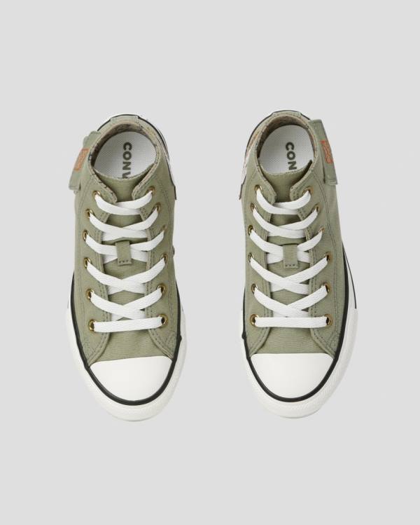 Converse Chuck Taylor All Star Pocket Camp High Tops Shoes Green | CV-563KMC