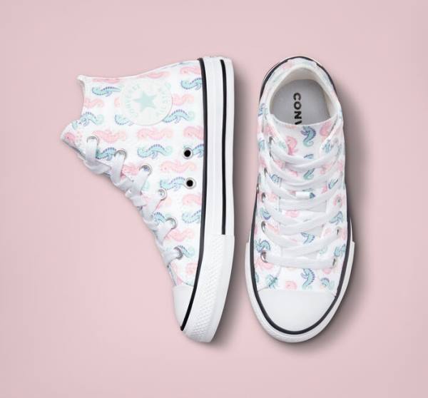 Converse Chuck Taylor All Star Seahorses High Tops Shoes White / Pink / Light | CV-325QYA