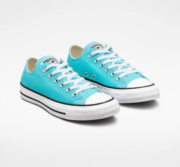 Converse Chuck Taylor All Star Seasonal Color Low Tops Shoes Blue / White / Black | CV-346KWG