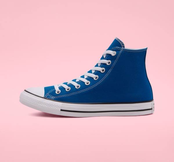 Converse Chuck Taylor All Star Seasonal Color High Tops Shoes Blue / White | CV-892RWJ