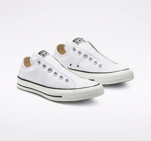 Converse Chuck Taylor All Star Slip Low Tops Shoes White / Black / White | CV-523GPY