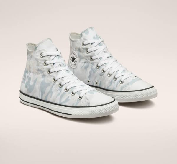 Converse Chuck Taylor All Star Split Panel Camo High Tops Shoes White / Grey | CV-019USP