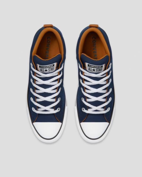 Converse Chuck Taylor All Star Street High Tops Shoes Blue | CV-204WLP