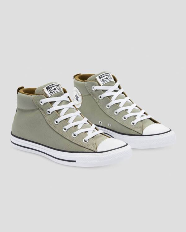 Converse Chuck Taylor All Star Street High Tops Shoes Green | CV-593IMO