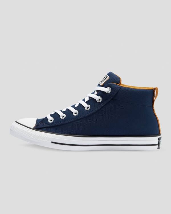 Converse Chuck Taylor All Star Street High Tops Shoes Blue | CV-902ENF