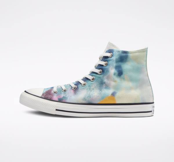 Converse Chuck Taylor All Star Tie-Dye High Tops Shoes Multicolor / Black | CV-437RFG