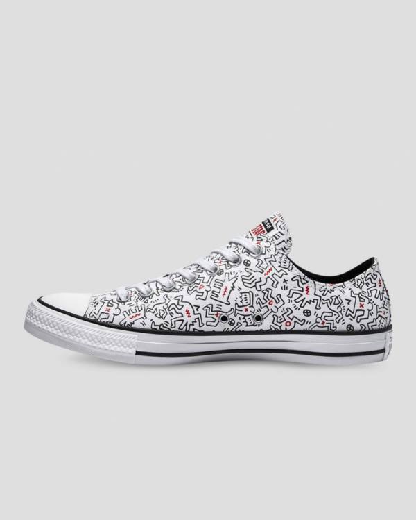 Converse Keith Haring Chuck Taylor All Star Low Tops Shoes White Black Red | CV-312ZQU