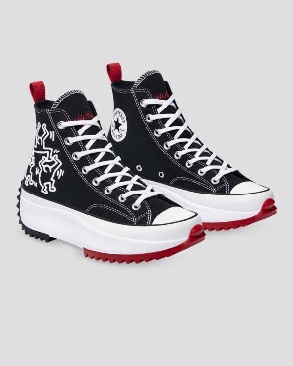 Converse Keith Haring Run Star Hike High Tops Shoes Black | CV-367AMQ