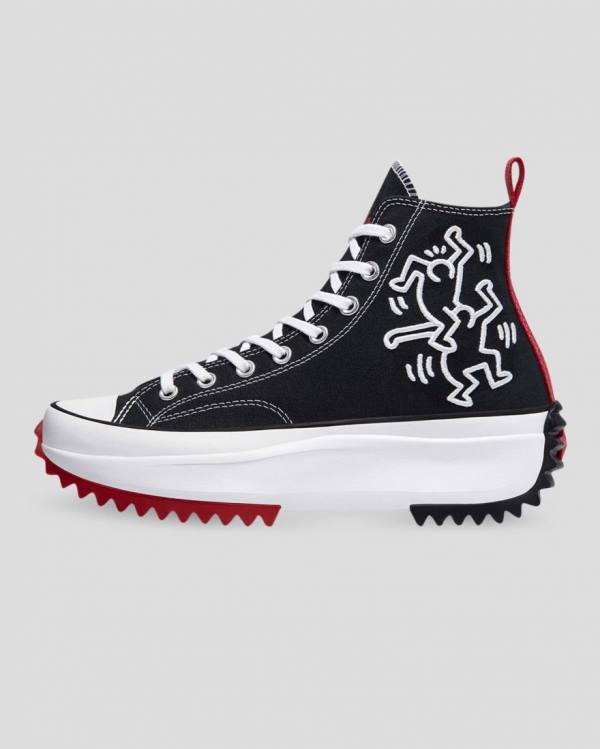 Converse Keith Haring Run Star Hike High Tops Shoes Black | CV-367AMQ