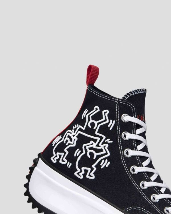 Converse Keith Haring Run Star Hike High Tops Shoes Black | CV-984TLU