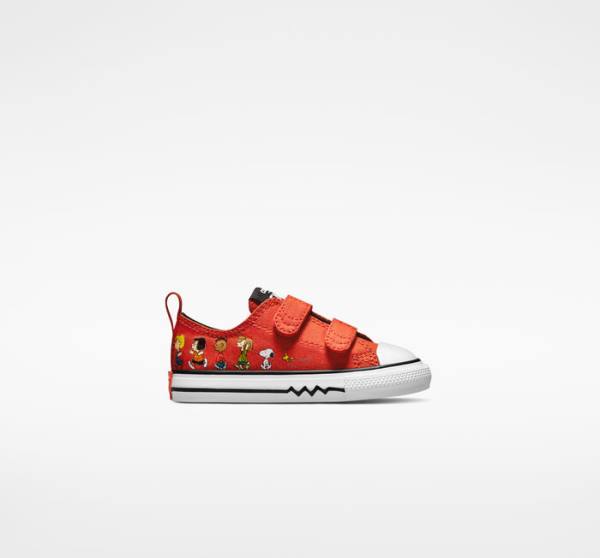 Converse Peanuts Chuck Taylor All Star Easy-On Low Tops Shoes Red / Black / White | CV-082MRU