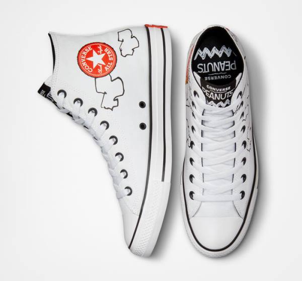 Converse Peanuts Chuck Taylor All Star High Tops Shoes White / Black / Red | CV-326AIT