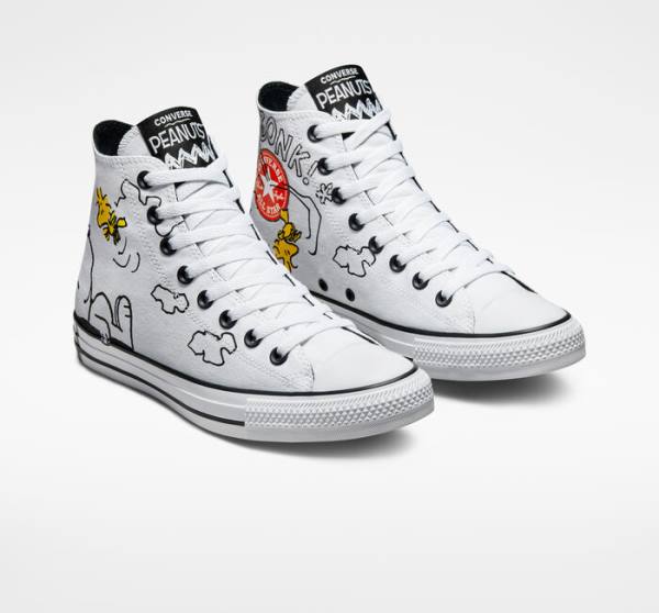 Converse Peanuts Chuck Taylor All Star High Tops Shoes White / Black / Red | CV-961QKW