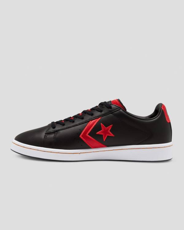 Converse Pro Leather Bleeding Colours Low Tops Shoes Black | CV-346OAZ