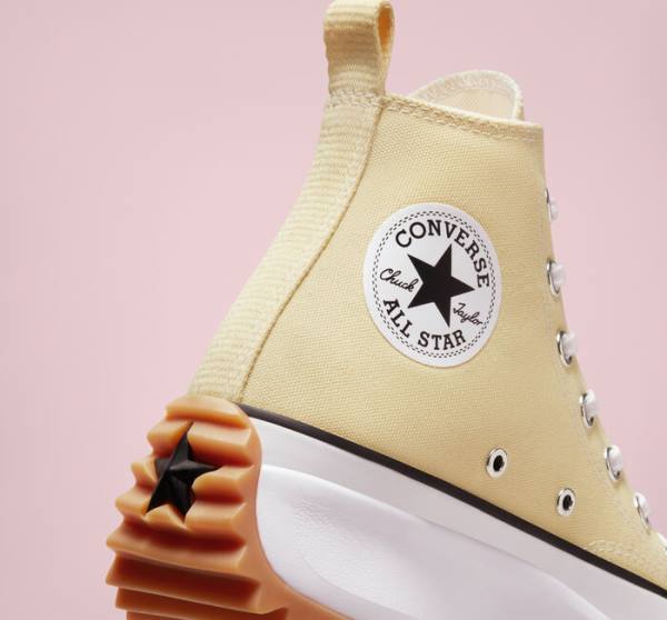 Converse Run Star Hike Platform Seasonal Color High Tops Shoes Lemon / Black / White | CV-680MWN