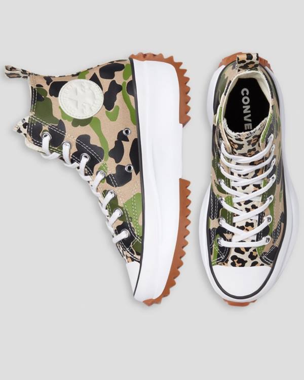 Converse Run Star Hike Wild Archive High Tops Shoes Camo | CV-748YNX