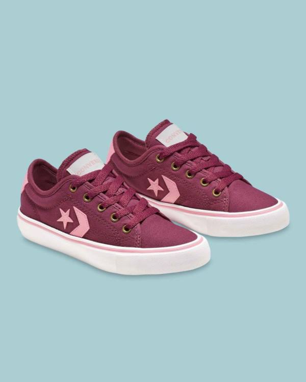 Converse Star Replay Low Tops Shoes Burgundy | CV-695VUO