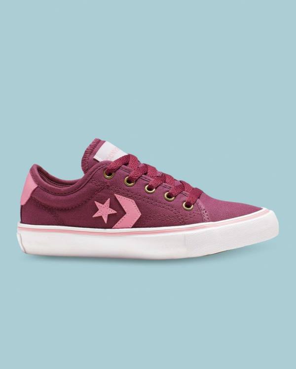 Converse Star Replay Low Tops Shoes Burgundy | CV-695VUO