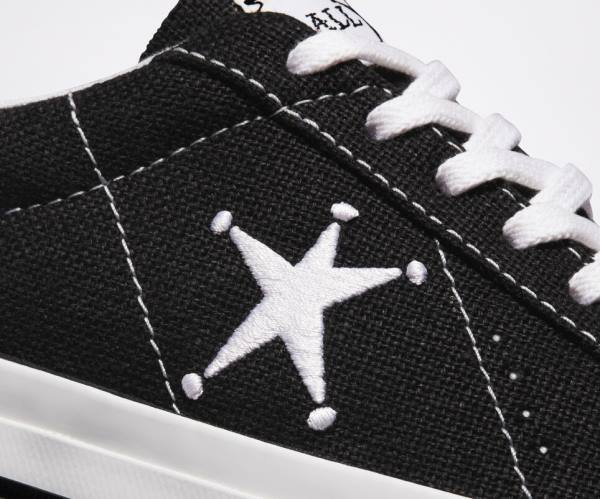 Converse Stussy One Star Low Tops Shoes Black / White | CV-385RPL