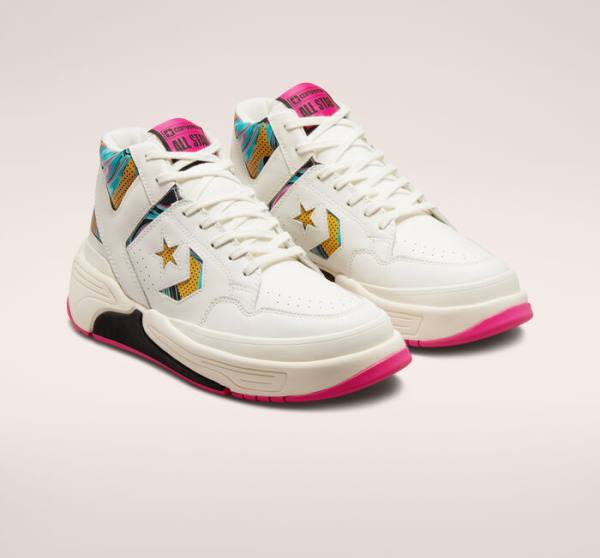 Converse Weapon CX '90s Marbled Mid High Tops Shoes White / Pink / Black | CV-863BCA