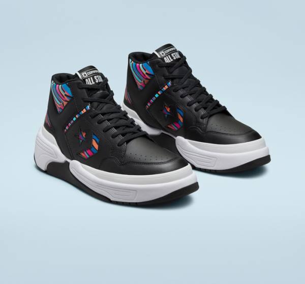 Converse Weapon CX Mid High Tops Shoes Black / Pink / Royal | CV-684SAX